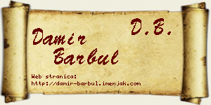 Damir Barbul vizit kartica